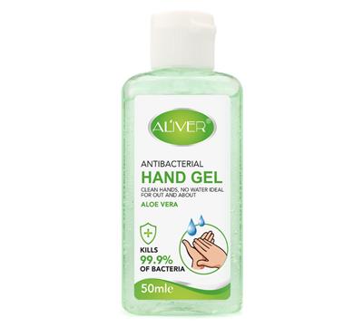 Dezinfekční gel na ruce Aliver s Aloe Vera, 50ml