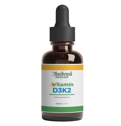 Vitamín D3K2 - Medveď natural - Cena do vypredania zásob !