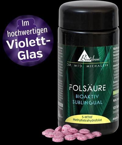 Vitamin B9 - Bioaktivní kyselina listová, sublingual - metyltetrahydrofolát (5-MTHF)
