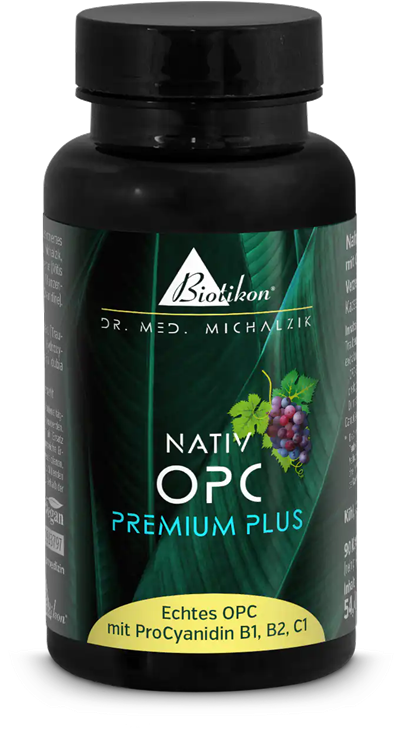Biotikon OPC Premium Plus - extrakt z hroznových jader s německým certifikátem (450 mg s obsahem 320 mg čistého OPC a extraktem z Camu Camu), 90 kapslí