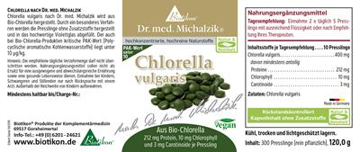 Chlorella vulgaris v bio-kvalite