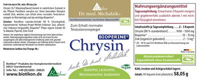 Chrysin Bioperine® - na udržanie normálnej hladiny testosterónu