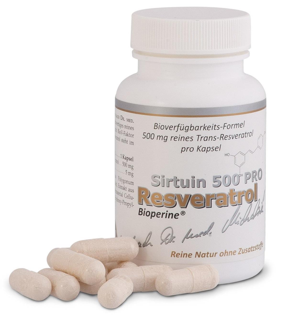 Produkt Resveratrol Sirtuin 500 PRO Bioperine Naturalinfo.cz